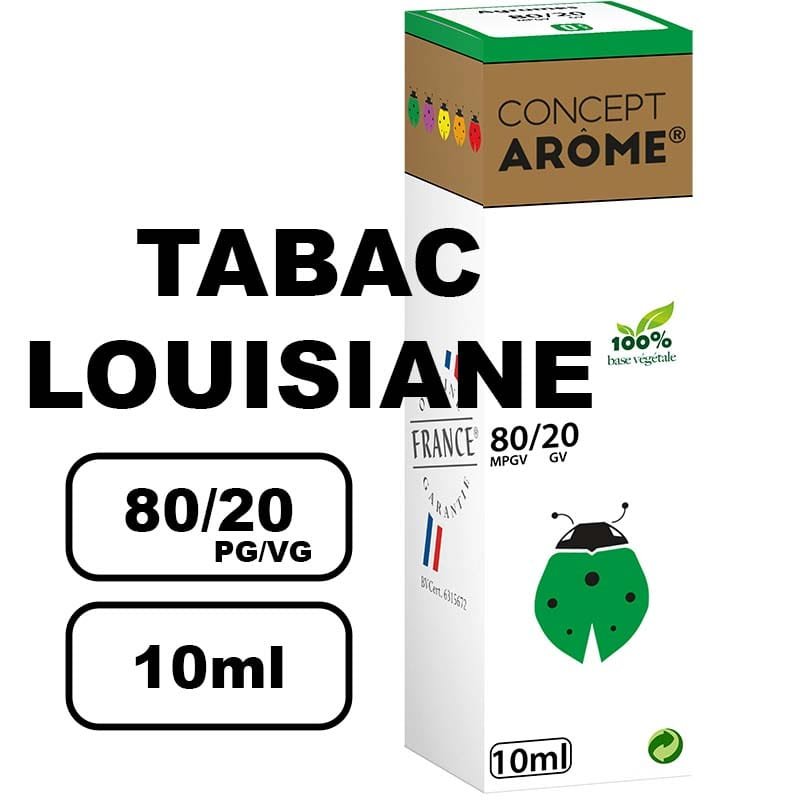 Conceptarome 10ml e-liquide saveur naturelle bio Sans additifs- tabac louisiane