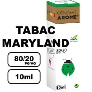 Conceptarome 10ml e-liquide saveur naturelle bio Sans additifs- tabac maryland