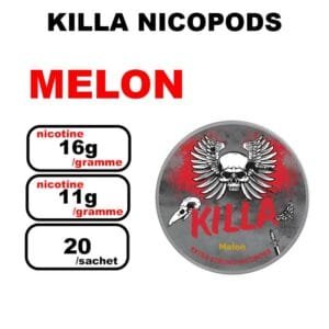 Snus KILLA 11mg Nicotine pouches sans tabac- melon