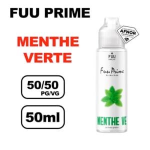 Fuu prime 50ml E-liquide prêt à booster pour cigarette electronique- menthe verte