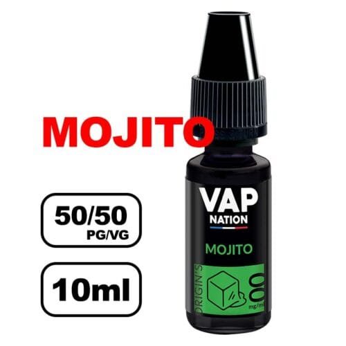 Vap nation Origin's 10ml e-liquide mono arôme pour cigarette electronique au bureau de tabac- mojito