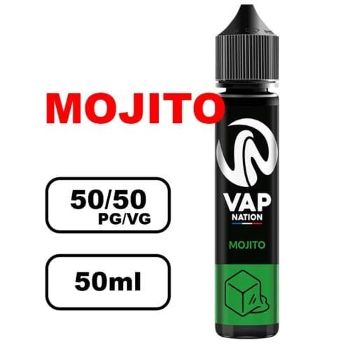 Vap nation Origin's 50ml e-liquide flacon mono arôme pour cigarette electronique au bureau de tabac- mojito