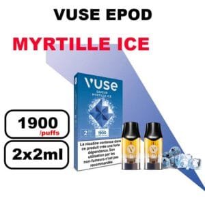 Vuse cartouche Epod x2 1.9ml Capsule ePOD eliquide pré-remplie pour vapoteur- myrtille ice