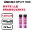 Liquideo Wpuff 1800 x2 Cartouches Pod 2ml Cartouche Puff jetable sans fuite- myrtille framboyante