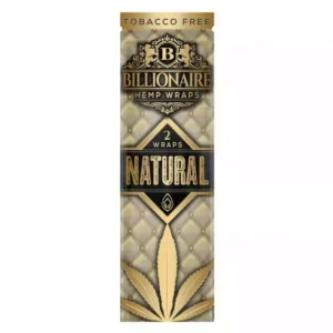 BILLONNAIRE natural blunt Wraps chanvre naturel aromatisé sans tabac - x2 feuilles parfumées saveur fruitée pas cher