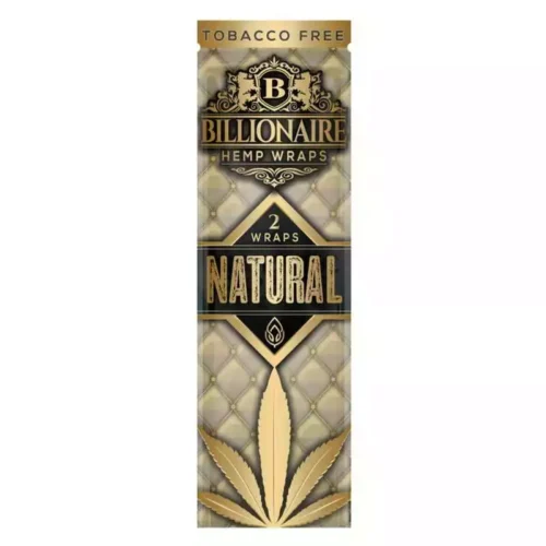 BILLONNAIRE natural blunt Wraps chanvre naturel aromatisé sans tabac - x2 feuilles parfumées saveur fruitée pas cher