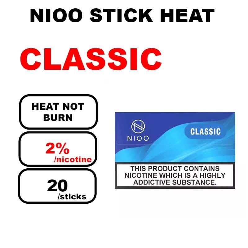 NIOO Sticks granulé avec nicotine compatible IQOS Stick HNB sans tabac x20 bâtonnets chauffants- classic