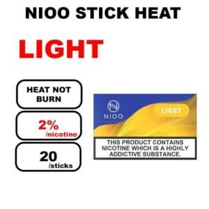 NIOO Sticks granulé avec nicotine compatible IQOS Stick HNB sans tabac x20 bâtonnets chauffants- light