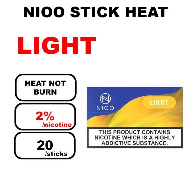 NIOO Sticks granulé avec nicotine compatible IQOS Stick HNB sans tabac x20 bâtonnets chauffants- light