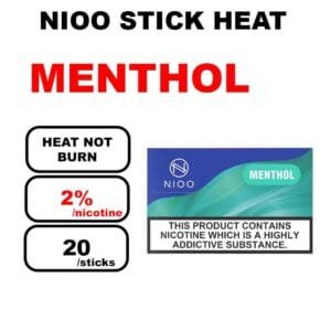 NIOO Sticks granulé avec nicotine compatible IQOS Stick HNB sans tabac x20 bâtonnets chauffants- menthol