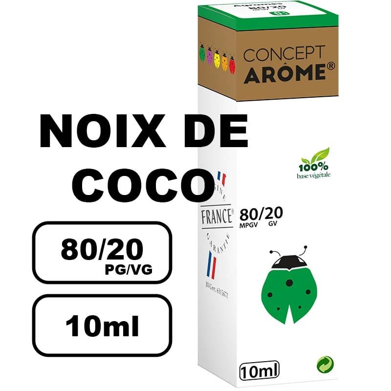 Conceptarome 10ml e-liquide saveur naturelle bio Sans additifs- noix de coco