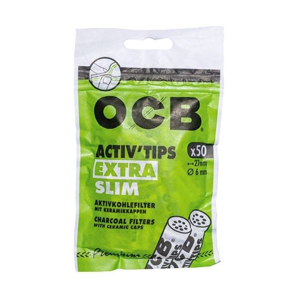 OCB Activ Tips 6mm Filtres Charbon Actif - Filtration Anti-Goudron et nicotine tabac