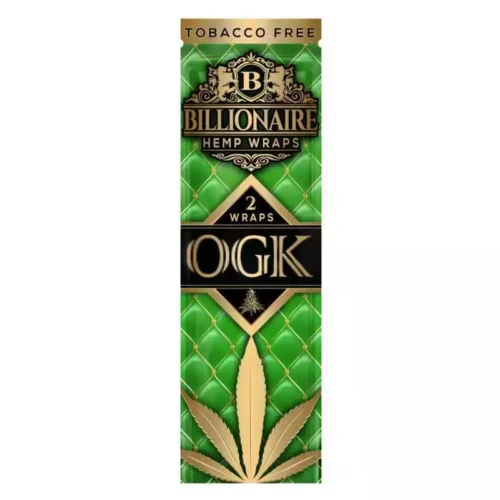 BILLONNAIRE ogk blunt Wraps chanvre naturel aromatisé sans tabac - x2 feuilles parfumées saveur fruitée pas cher
