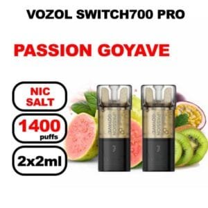 Vozol x2 cartouches pré-remplies 2ml sans fuite- passion goyave