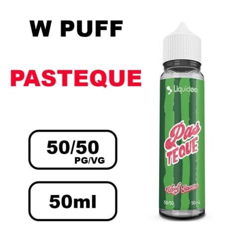 Liquideo Wpuff flavors 50ml E-liquide puff fruité Intense, Parfait pour vape longue durée- pasteque