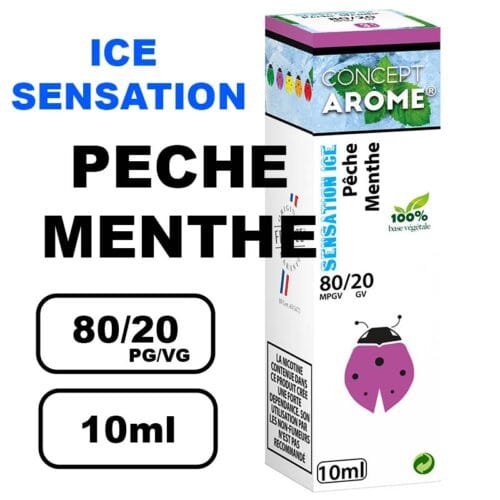 Conceptarome sensation Ice 10ml e-liquide saveur naturelle bio Sans additifs pour cigarette électronique- peche givré
