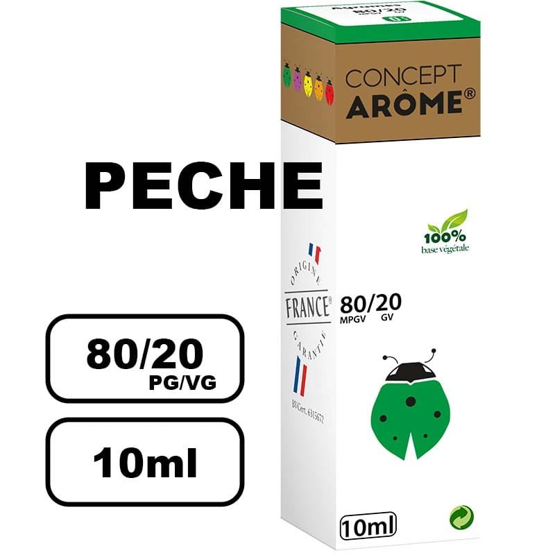 Conceptarome 10ml e-liquide saveur naturelle bio Sans additifs- peche