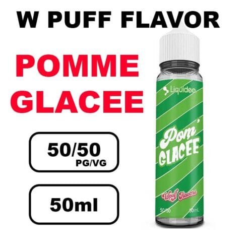 Liquideo Wpuff flavors 50ml E-liquide puff fruité Intense, Parfait pour vape longue durée- pomme glacee