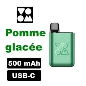 Voom pomme glacée Starter kit x1 cartouches puff 2ml e-liquide pré-rempli sans fuite