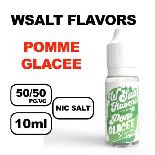 Liquideo Wsalt flavors 10ml E-liquide aux Sels de Nicotine pour Vape Douce et Intense- pomme glacee