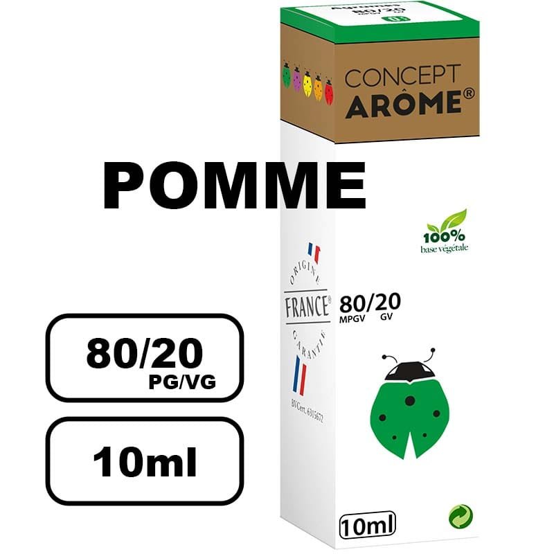 Conceptarome 10ml e-liquide saveur naturelle bio Sans additifs- pomme