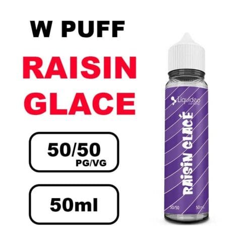 Liquideo Wpuff flavors 50ml E-liquide puff fruité Intense, Parfait pour vape longue durée- raisin glace