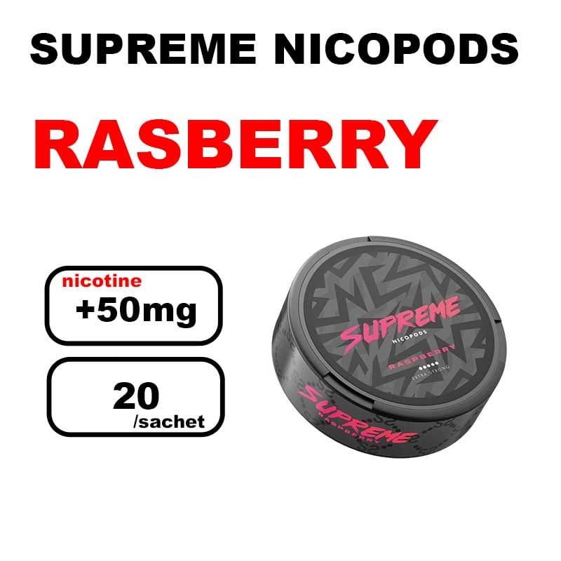 Snus SUPREME Nicotine pouches- raspberry