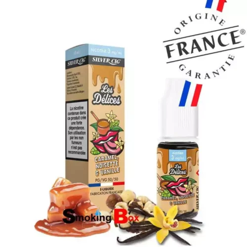 silver cig les delices eliquide caramel noisettes vanille