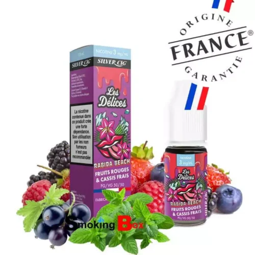 silver cig les delices eliquide rabida beach fruits rouges cassis frais
