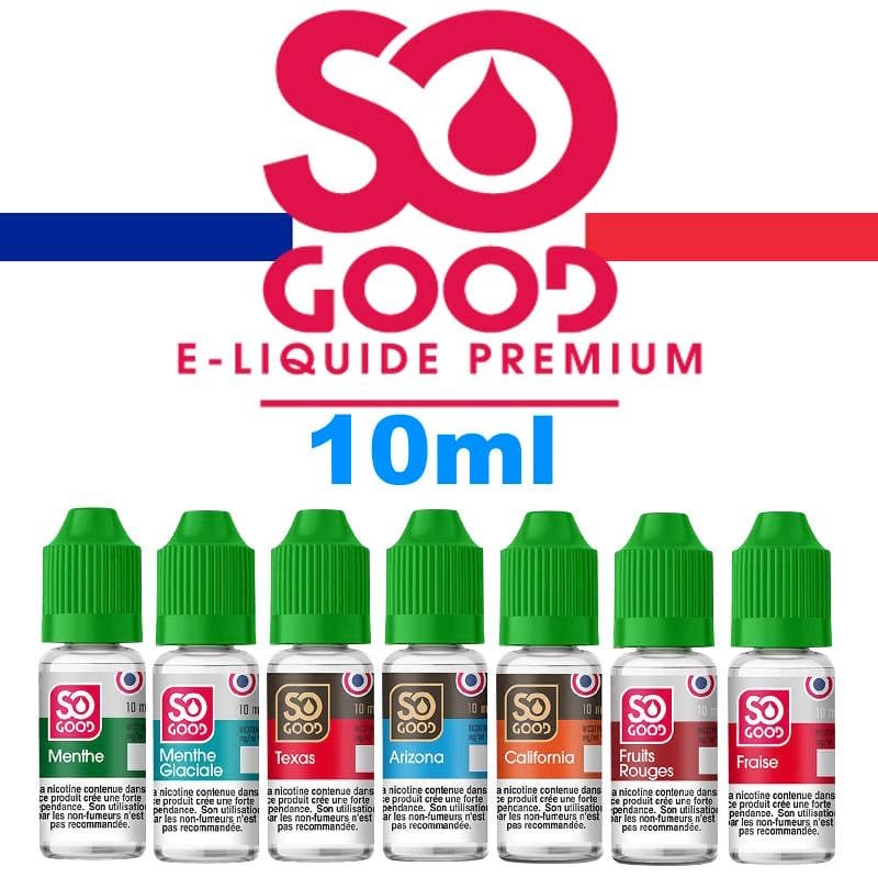 eliquide so good 10ml saveur fruité tabac gourmand menthol