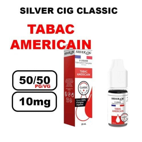 Silver cig classic 10ml saveur mono au bureau de tabac- gout americain