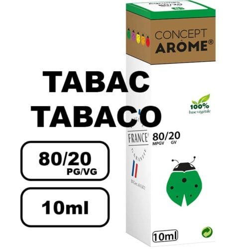 Conceptarome 10ml e-liquide saveur naturelle bio Sans additifs- tabac tabaco