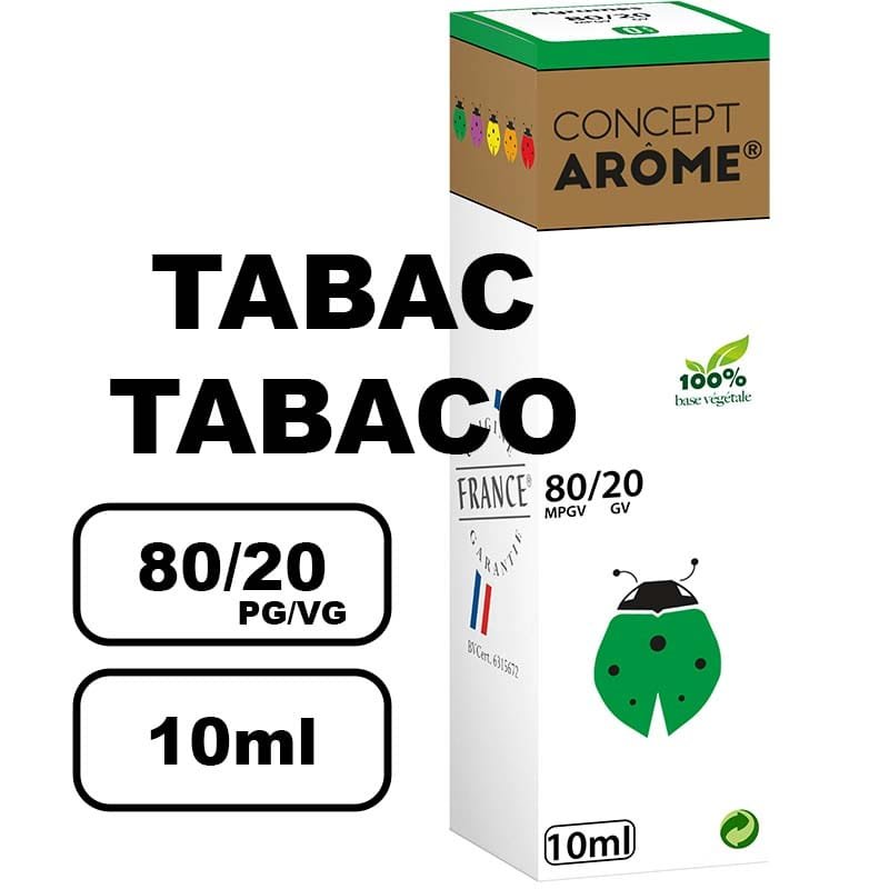 Conceptarome 10ml e-liquide saveur naturelle bio Sans additifs- tabac tabaco