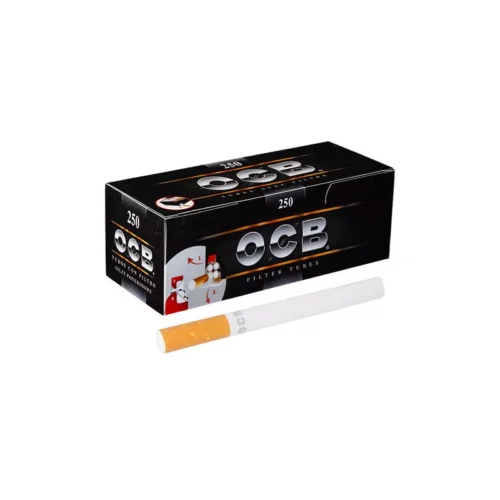 OCB Noir Tube cigarette Just Paper avec 250 filtre Tabac à remplir