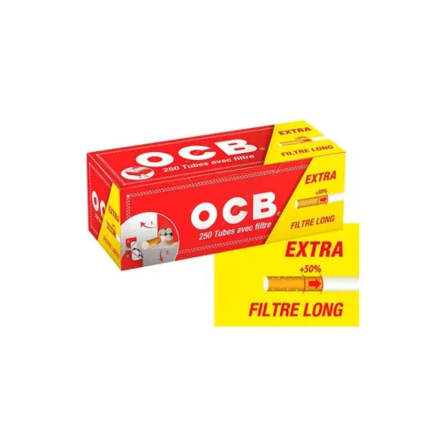 Tube cigarette OCB x250 tubes avec filtre extra long