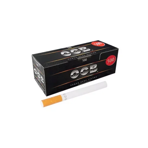 OCB Noir Tube cigarette Just Paper avec 500 filtre Tabac à remplir