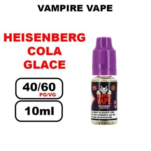Heisenberg Vampire vape 10ml e-liquide fruité et puissant cigarettes electroniques- cola glacé