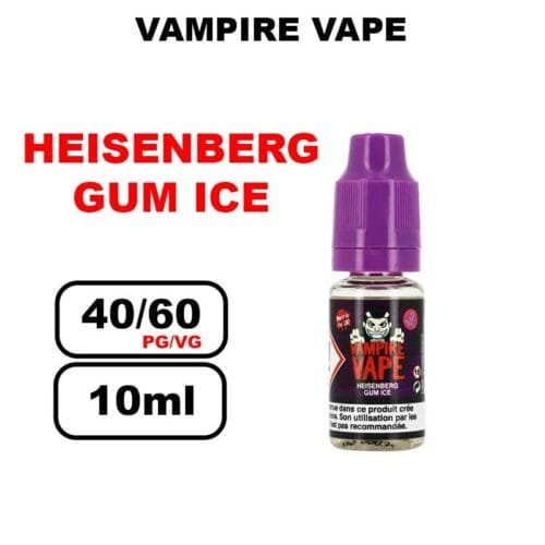 Heisenberg Vampire vape 10ml e-liquide fruité et puissant cigarettes electroniques- gum ice