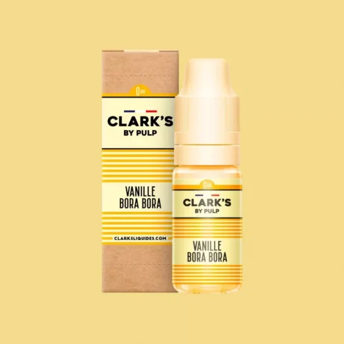 Clark's by Pulp 10ml E-liquide cigarette electronique au bureau de tabac- vanille bora bora