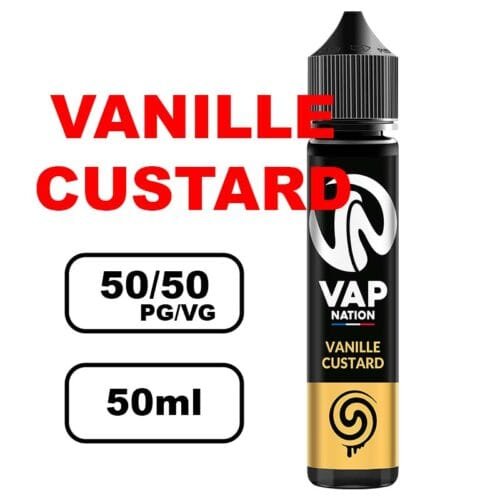Vap nation Origin's 50ml e-liquide flacon mono arôme pour cigarette electronique au bureau de tabac- vanille custard