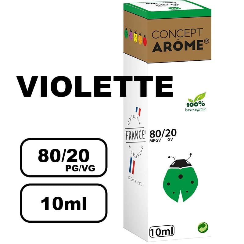 Conceptarome 10ml e-liquide saveur naturelle bio Sans additifs- violette