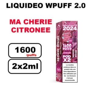 Liquideo Wpuff pod 2.0 x2 Cartouches 2ml Pod Puff jetable sans fuite - citron