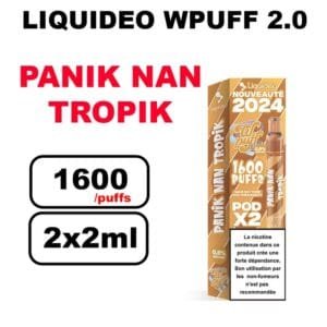 Liquideo Wpuff pod 2.0 x2 Cartouches 2ml Pod Puff jetable sans fuite- tropical