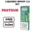 Kit starter Liquideo Wpuff pod 2.0 x3 Cartouches 2ml Pod Puff jetable sans fuite- pasteque