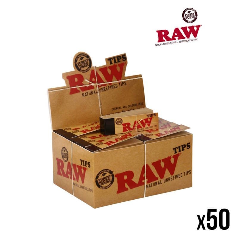 filtre tips naturel raw papier boite