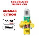 Les délices 50ml eliquide silver cig- ananas citron