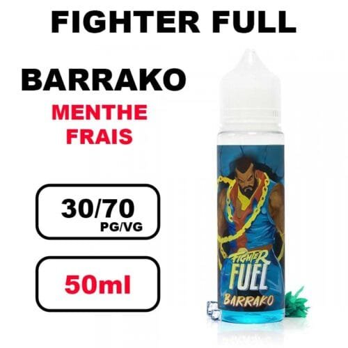 Fighter Fuel 50ml E-liquide épais à booster gros nuage pour cigarette electronique- barrako 50ml