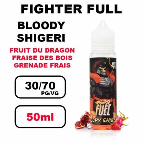Fighter Fuel 50ml E-liquide épais à booster gros nuage pour cigarette electronique- bloody shigeri 50ml