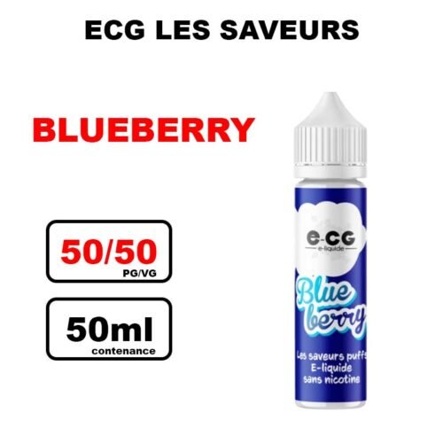 E-cg Les saveurs Puffs e-liquide 50ml - Saveurs fruitées sucrées- blueberry