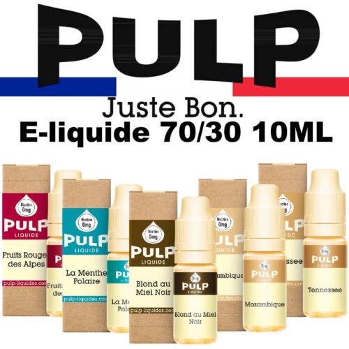 eliquide pulp 10ml saveurs fruitées, mentholés, gourmandes